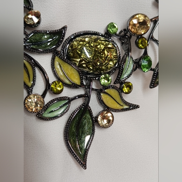 Signed NYGARD enamel tree necklace - Picture 3 of 5